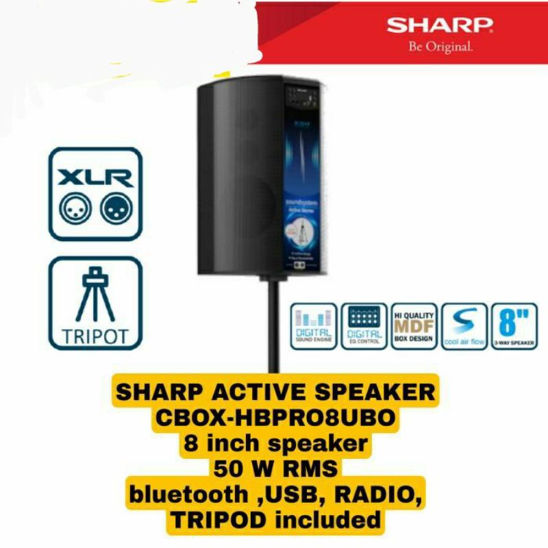 Speaker Sharp CBOX-HBPRO8UBO+TRIPOD