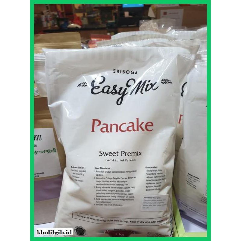

Redwop-Gnikab- Easymix Pancake Sriboga 1Kg -Hallall.