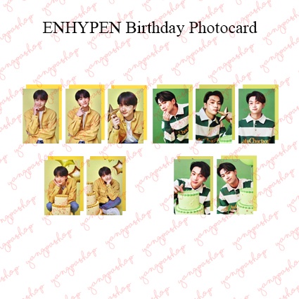 [READY / SET] ENHYPEN BIRTHDAY PHOTOCARD FAN MADE UNOFFICIAL YANGPASHOP ENHY JAY SUNGHOON JAKE