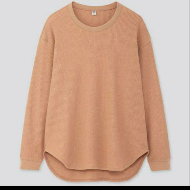  Uniqlo  oversized long sleeve waffle  new bukan second atau 