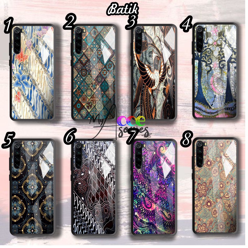 Back case glass BATIK xiaomi redmi 3 4a 5a 6 6a 7 7a 8 8a Pro 9 9a Note 3 4 5 6 7 8 9 10 Pro MY2416