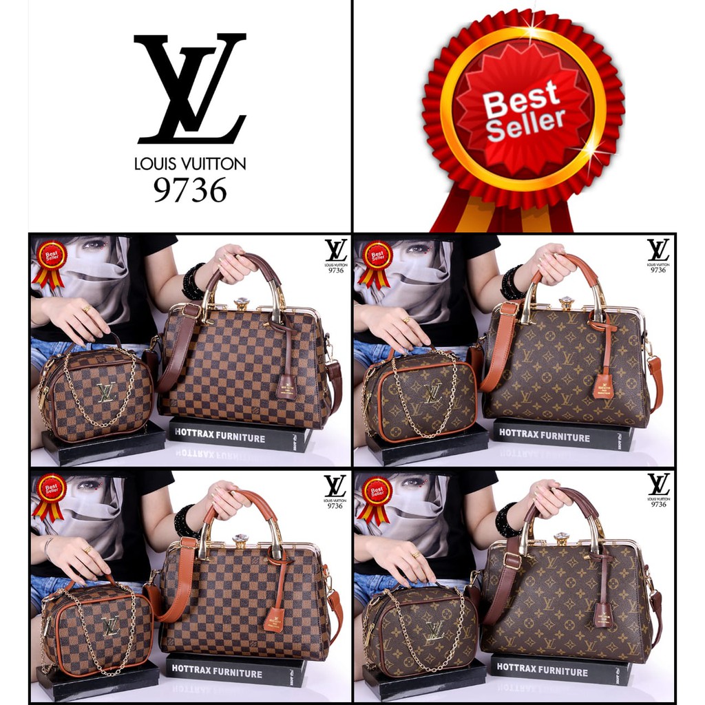 TAS LOUIS VUITTON TIARA WITH MINI BAG 2IN1 (9736)