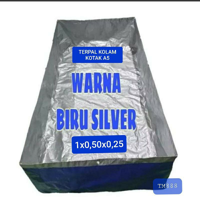 Terpal Kolam Ikan A5 1X0,50X0,25/ Kolam Kotak/Terpal Ikan/Terpal Kolam Mini/Terpal Ikan Cupang