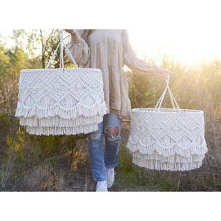 HIASAN LAMPU MACRAME/CUP LAMPU - DG003