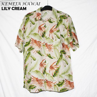 FORTGLASS HAWAI LILY KEMEJA PRIA BAJU  PANTAI  COWO BALI 