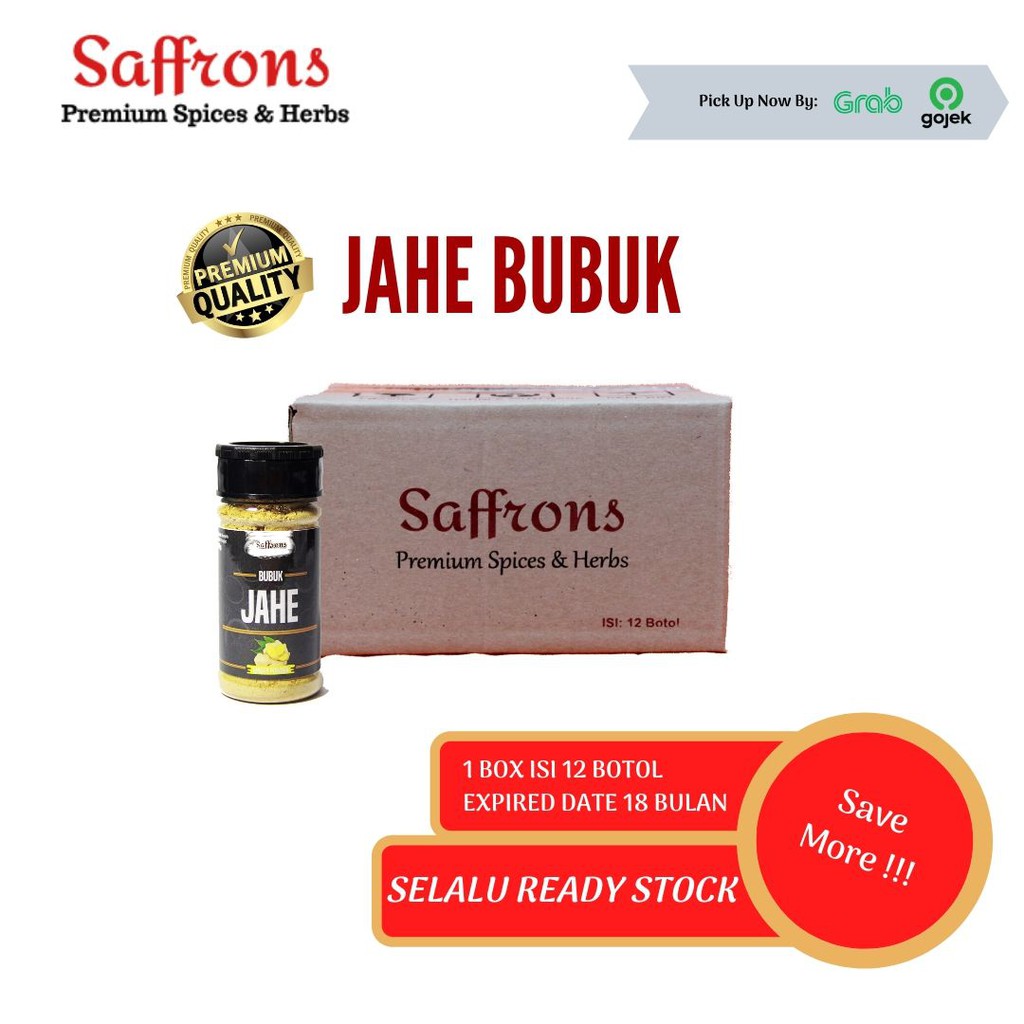 

SAFFRONS - KEMASAN BOX - Jahe Bubuk / Ginger Powder Premium Organic