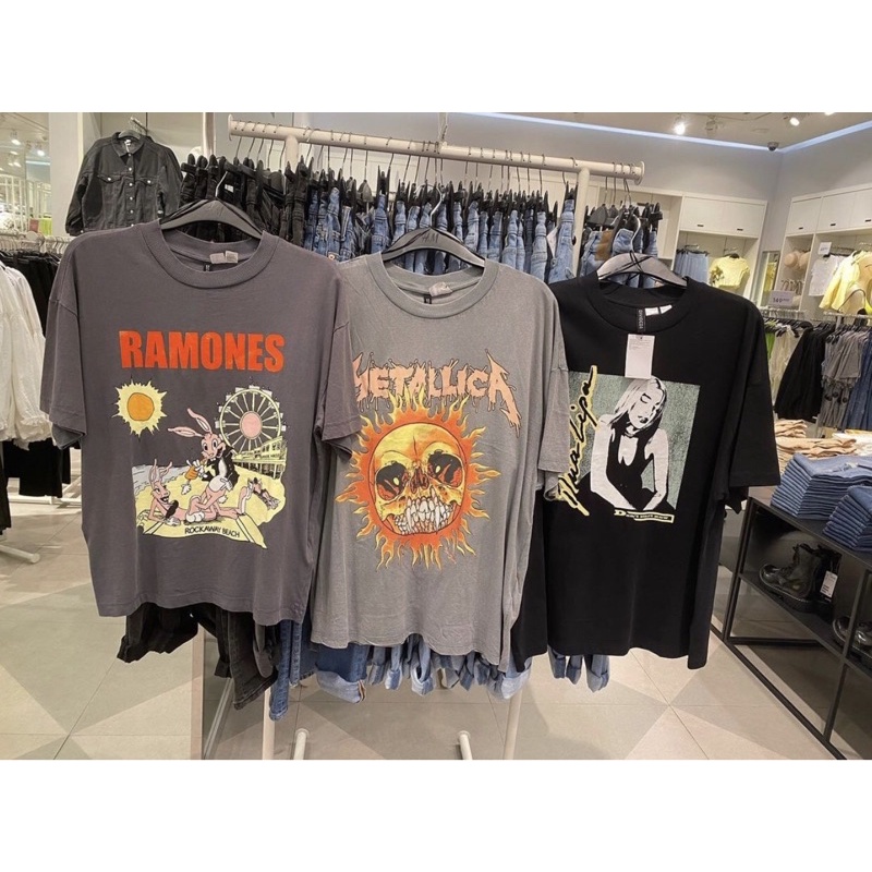 Jastip Tshirt Ramones / Metalica H&M original