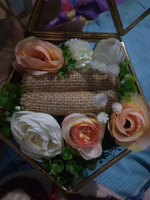 Ring Bearer Tempat Cincin Kaca Terarium Rustic