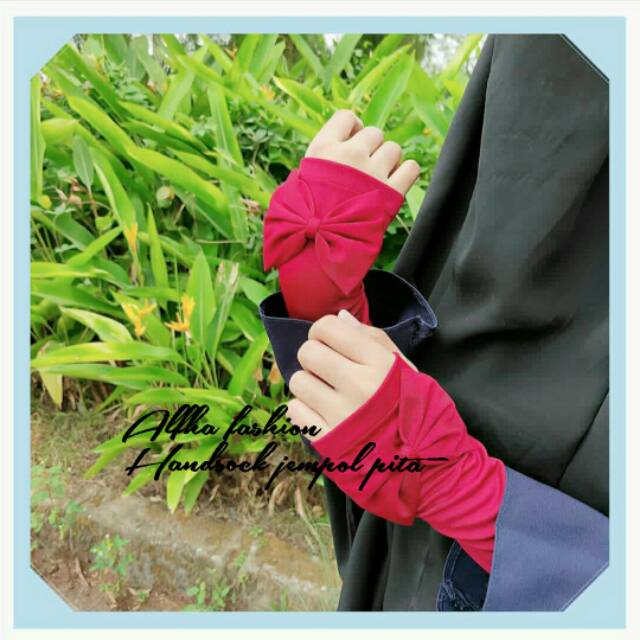 Handsock jempol pita senada/handsock jempol /manset tangan /handsock syari