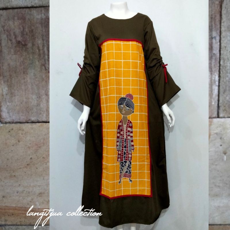 GAMIS ZAHARA BAJU LEBARAN| BAJU LEBARAN BATIK MUSLIMAH