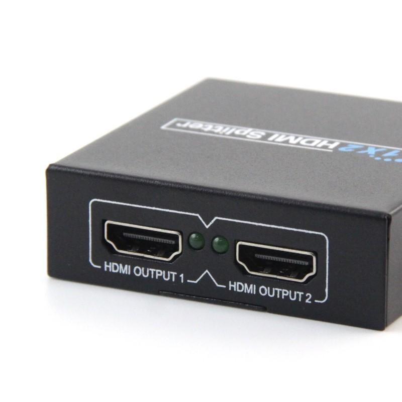 HDMI SPLITTER 1-2 SUPPORT VIDEO 3D FULL HD 1080P JARAK BISA SAMPAI 15 METER SPEED DATA TRANSFER 10.2 GBPS - TEKNO KITA