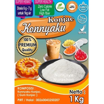 

Konjac / Konnyaku Powder Premium Ex, Indonesia 1000 G Hot