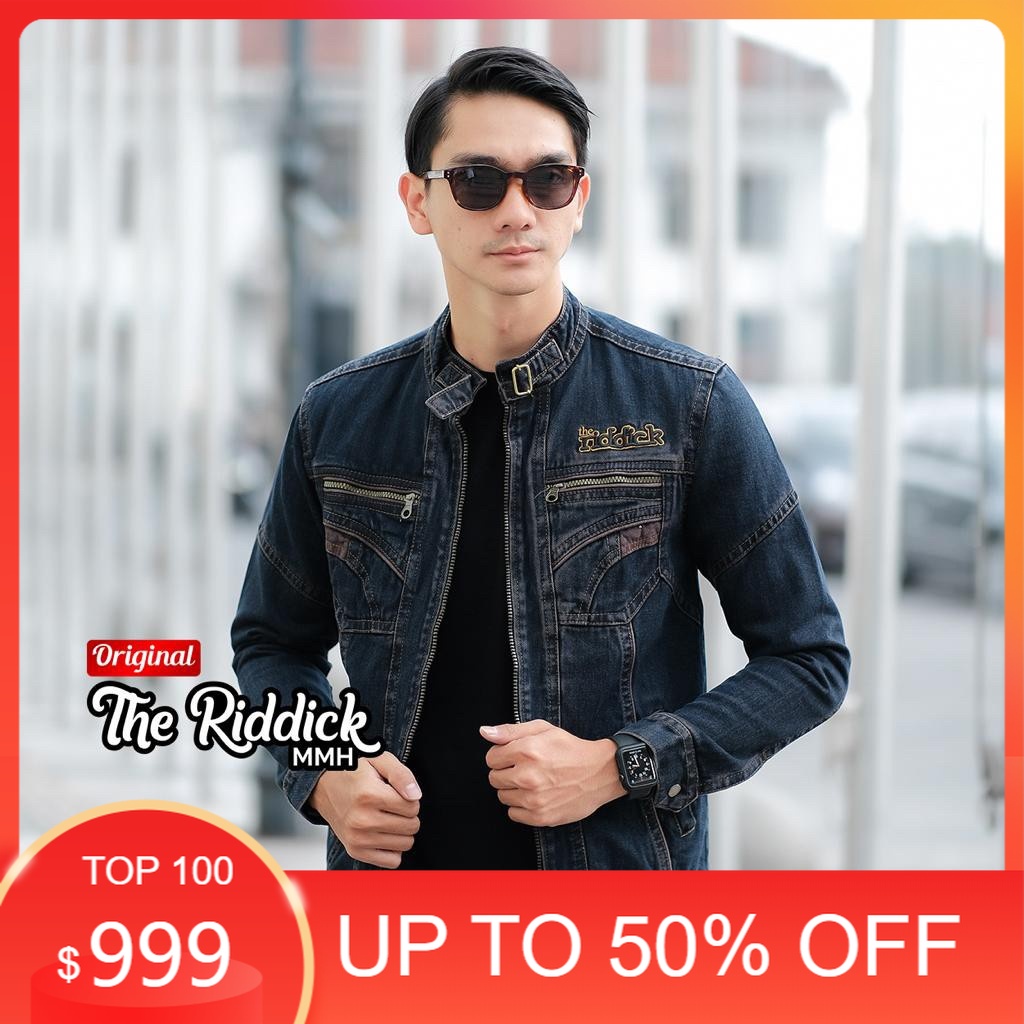 Jaket Pria Jeans Jaket Levis Pria Keren Murah The Riddik Jaket Pria Ukuran L XL & XXL Color BIO THIN