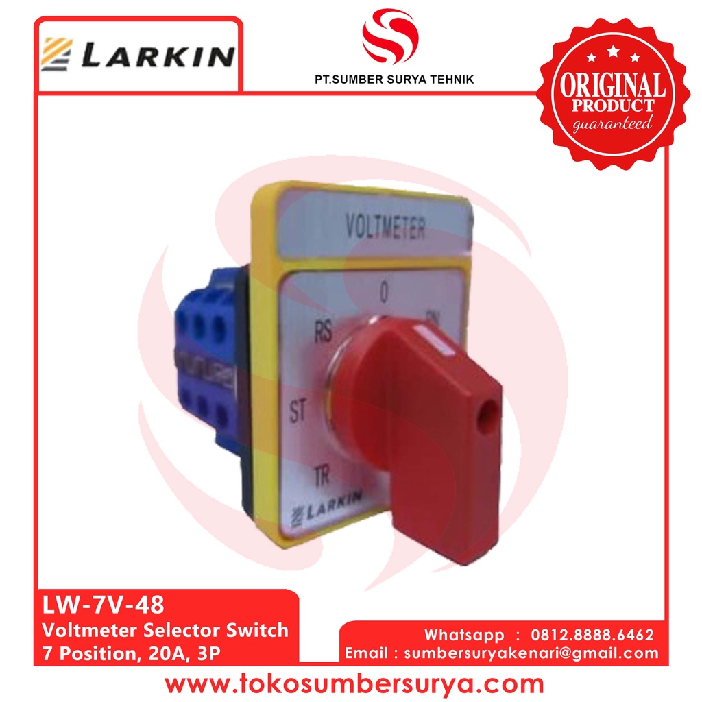 Larkin LW-7V-48 Cam Switch Selector Rotary Voltmeter COS