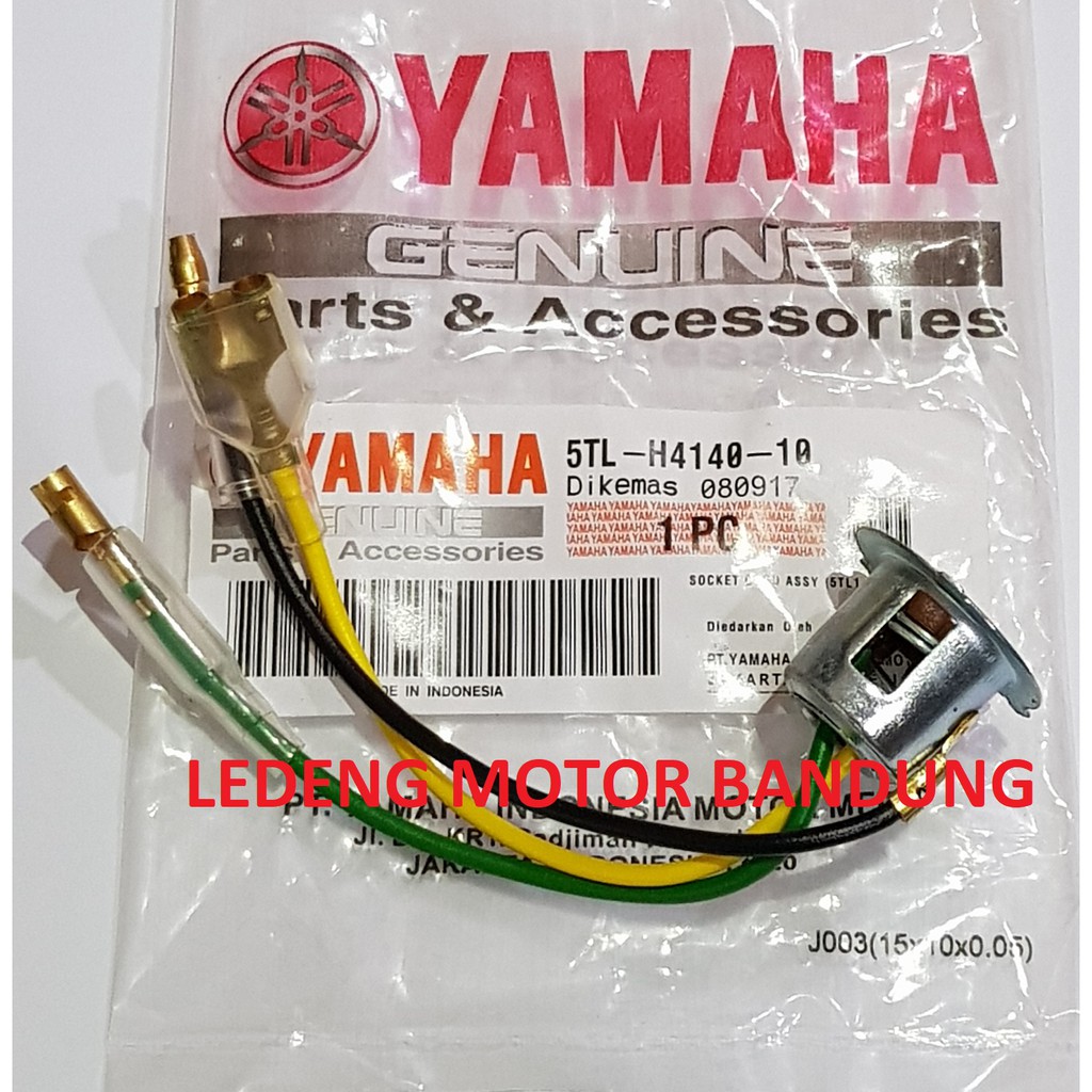 Original Yamaha Fiting Lampu Motor Mio Jupiter MX Bohlam Depan H6 Kaki Satu