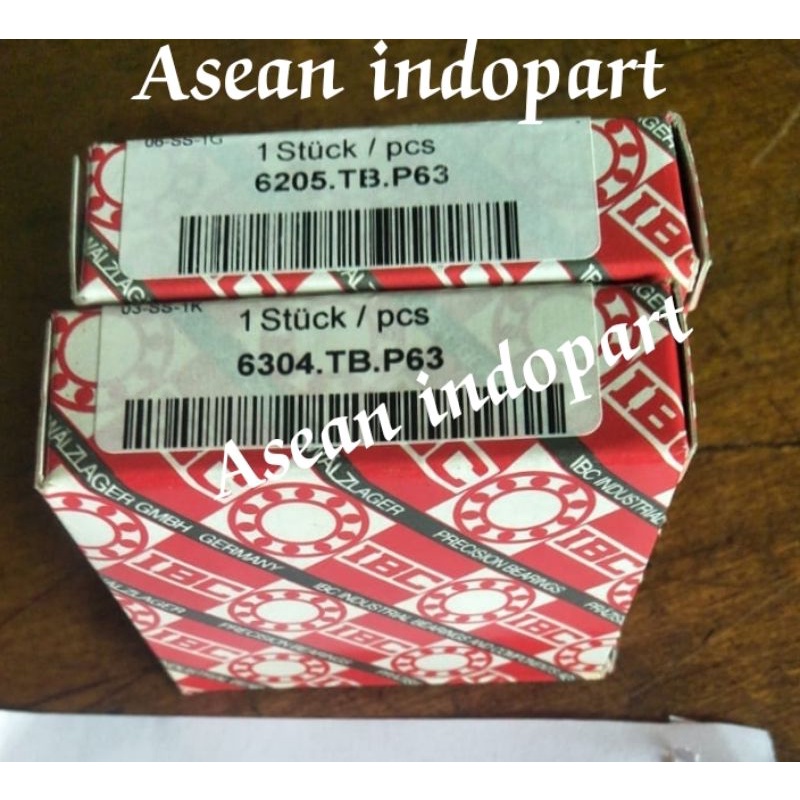 BEARING HIGH SPEED  SATU SET 6205 TBP63 DAN 6304 TBP63 IBC ORIGINAL GERMANY