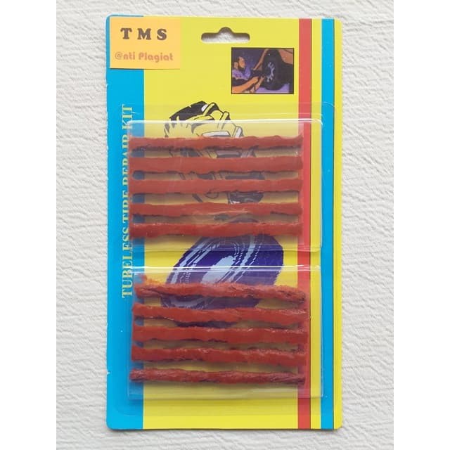 qv179 Karet Cacing Tambal Ban Tubeless Tubles Cubles Kemasan Kertas 10