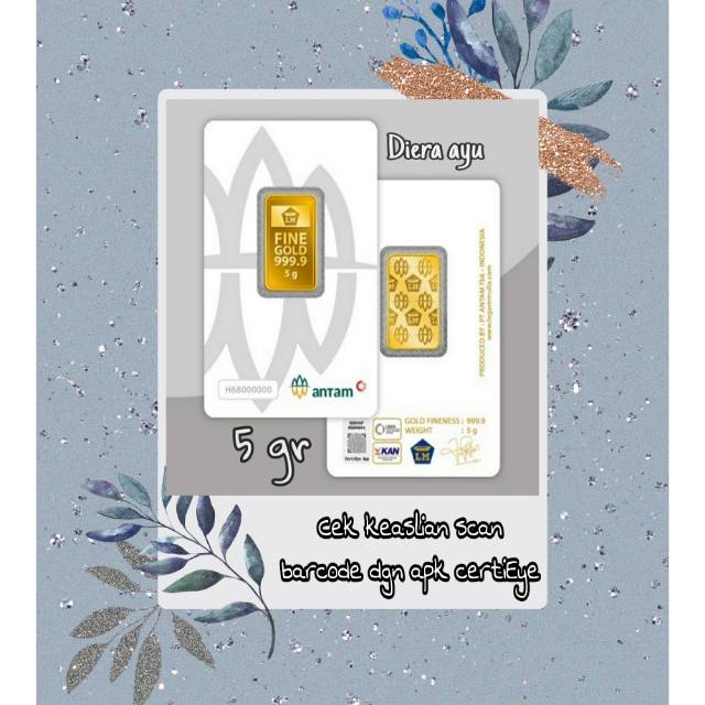 Emas antam 5 gram new press 2019 | Emas logam mulia
