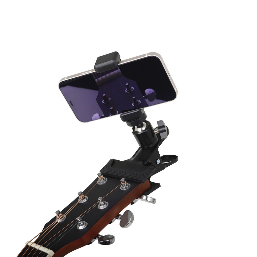 Bracket Klip Stand Holder Tripod Kepala Gitar Untuk Siaran Langsung