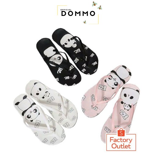 [LOKAL] DOMMO - D5018 HARGA SPECIAL Sandal Jepit Slipper Motif PANDA promo New