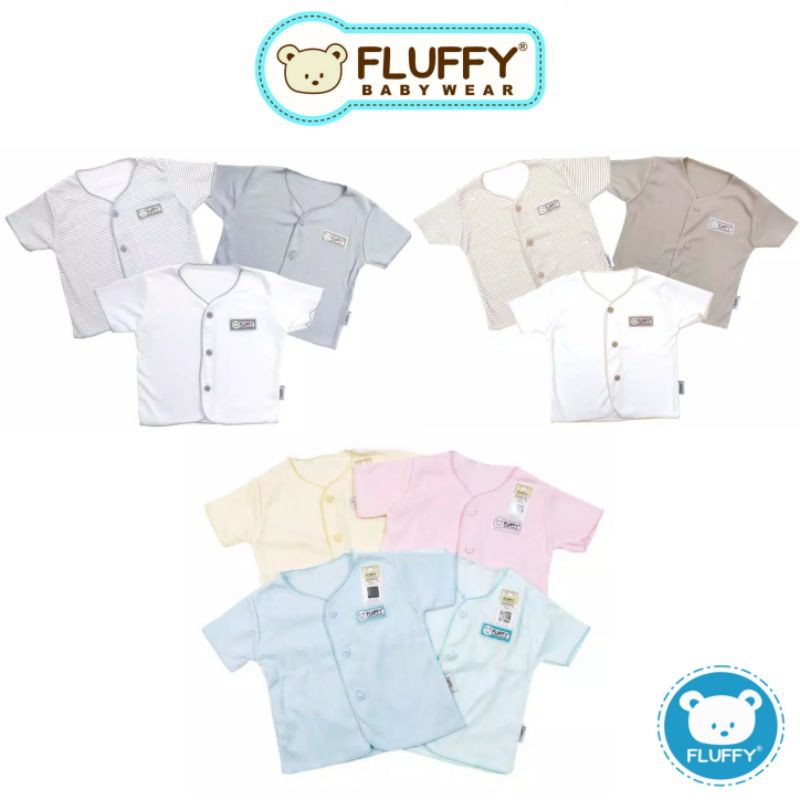 Fluffy Baju Bayi Newborn Lengan Pendek Neci