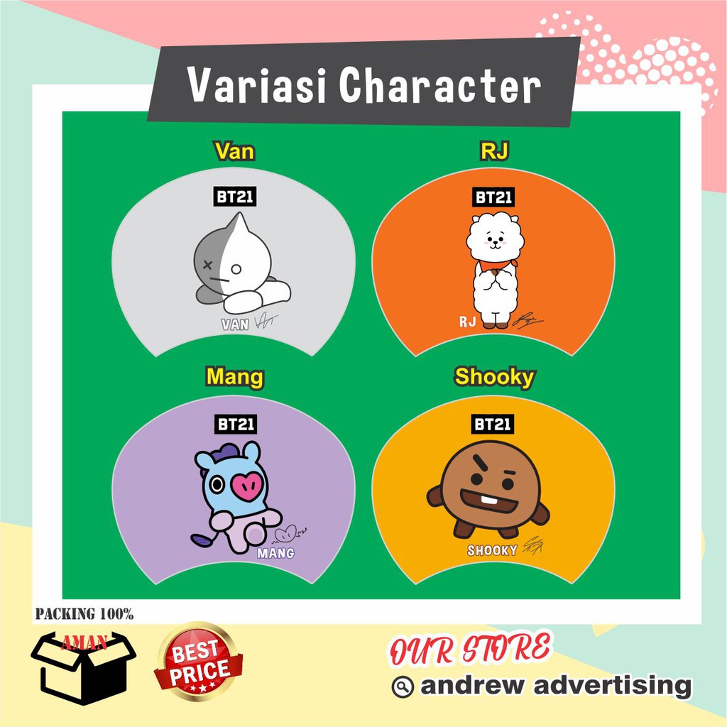 Kipas Character BTS / BT21 Special Edition