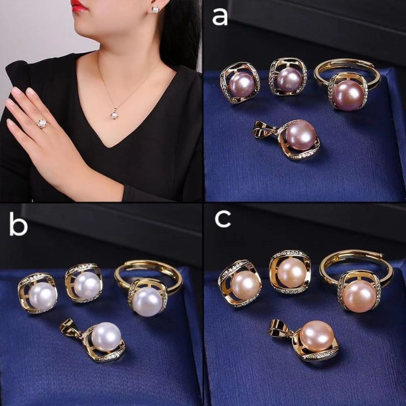 Perhiasan rhodium lapis emas mutiara lombok|set mutiara asli|set lapis emas mutiara tawar|sertifikat