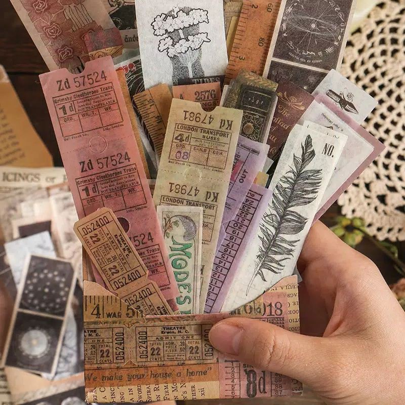 

Stiker Kertas Vintage Sticker Kertas Retro Scrapbook Photobook Dekorasi