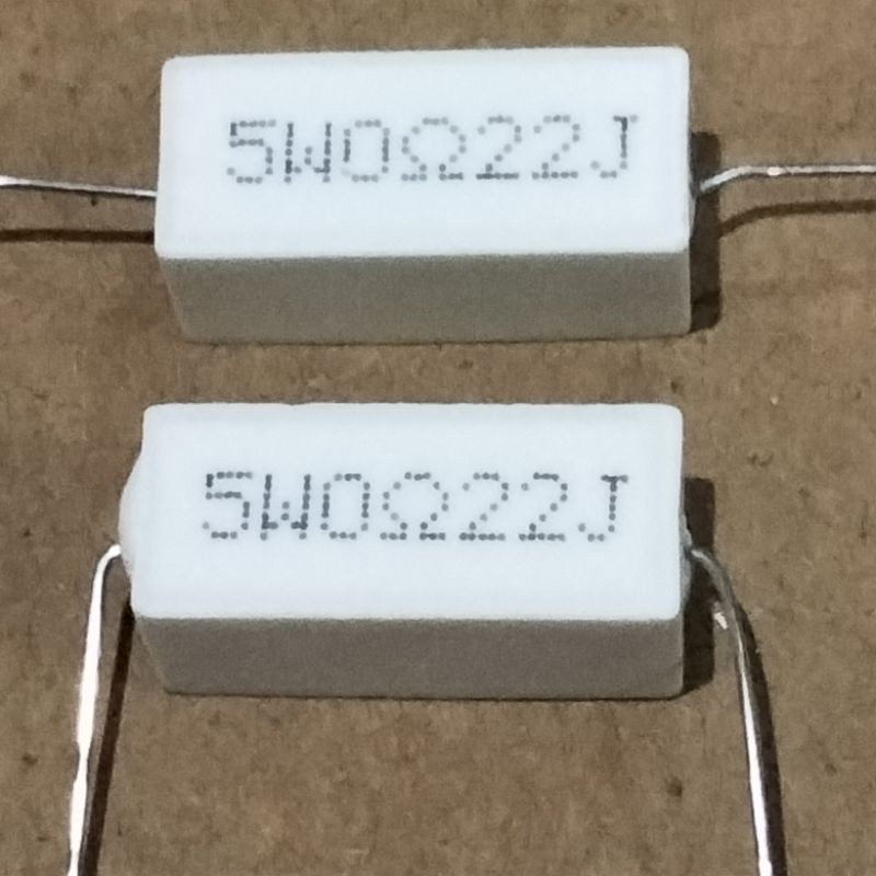 RESISTOR KAPUR 0.22OHM/5WATT