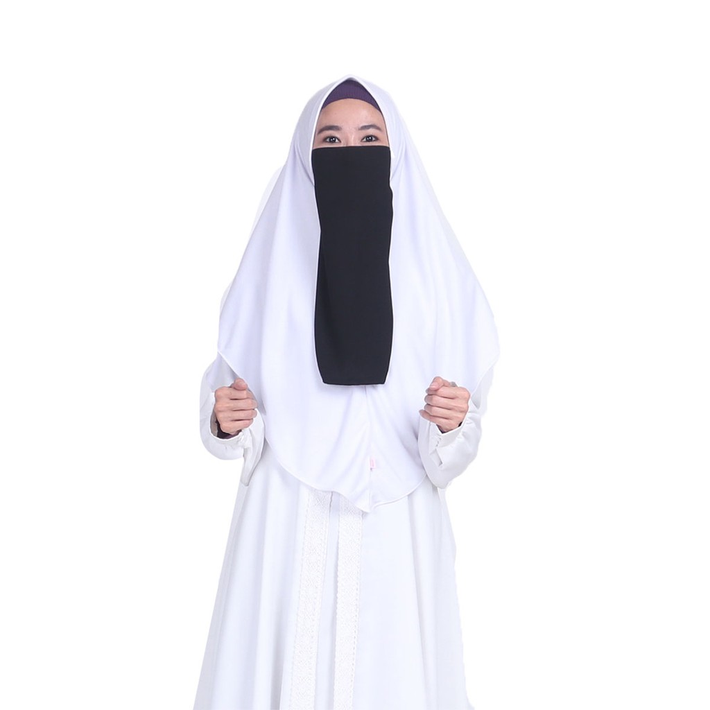 KHANZA SPORT HIJAB - Hijab Olahraga - Nusseyba Activewear-White