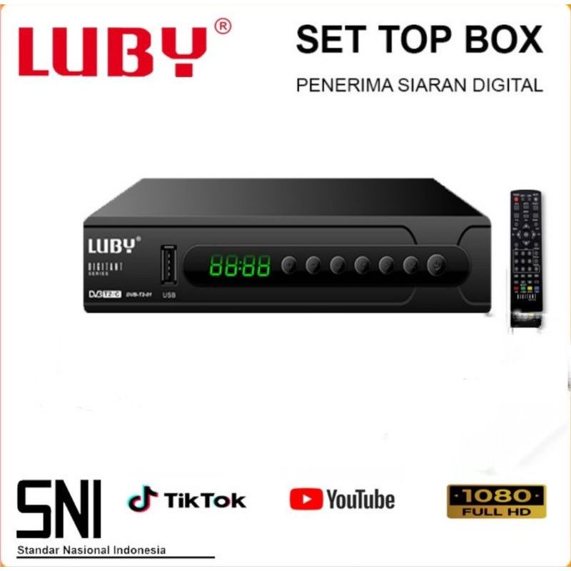 SET TOP BOX TV DIGITAL RECEIVER LUBY T2 01 STB LUBY