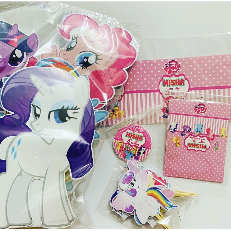 Little Pony Paket Label Dessert Table Birthday Party / Hiasan Kue Ulang Tahun