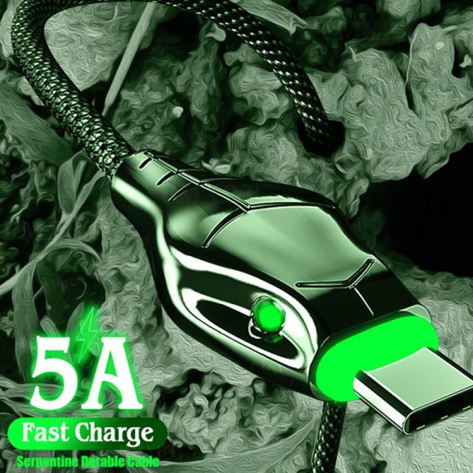 Murah Kabel Type C Led Samsung Xiaomi Oppo Huawei Vivo Kabel Charger Type C - Kabel 2 Meter Limited