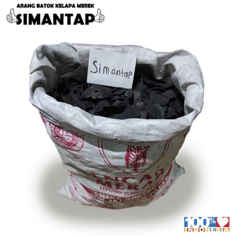 Arang Batok Kelapa Simantap 10 kg kering murah sate barbeque depok grosir