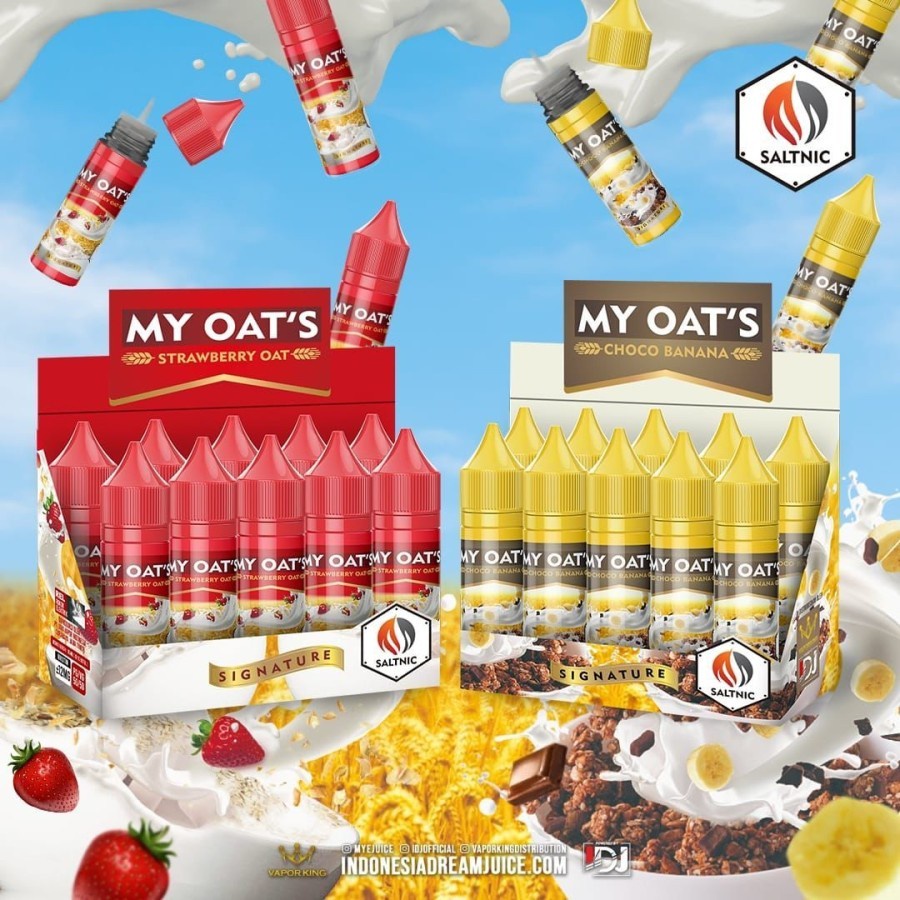 MY OAT'S MY OATS SALT NIC LIQUID 15ML 12MG &amp; 25MG 100% AUTHENTIC