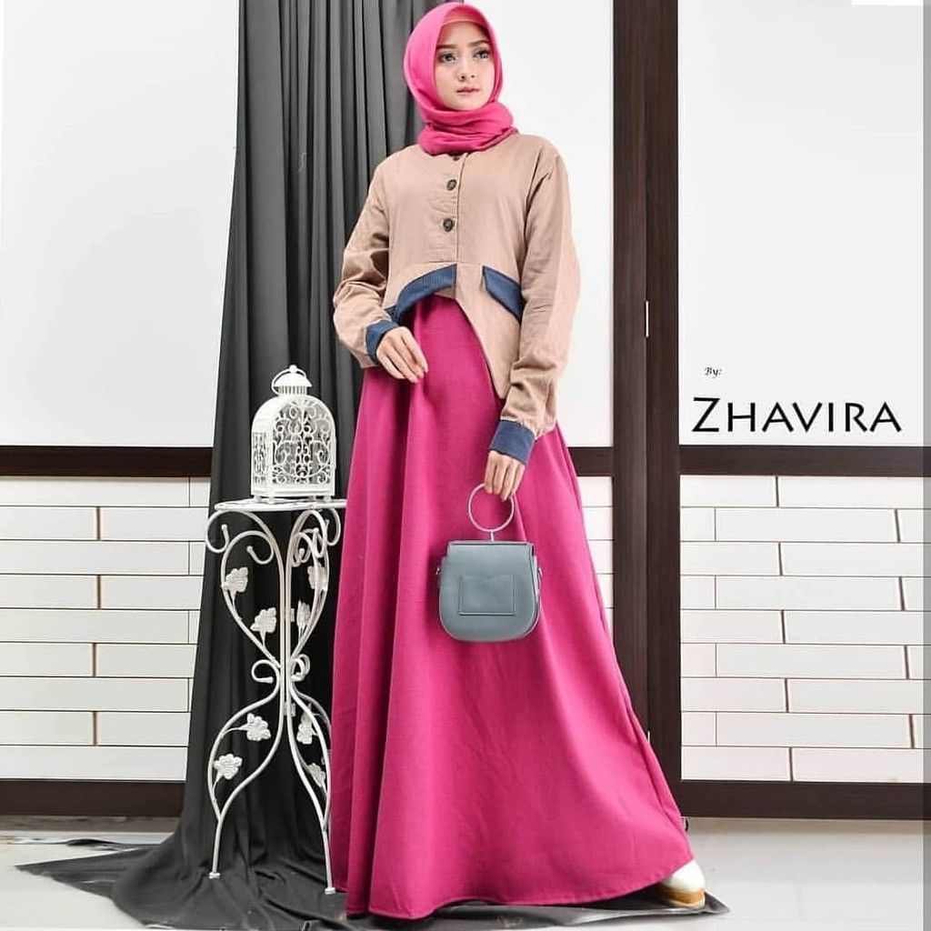 GAMIS SYARI ANNAJAH CAPUCCINO 900GR 110 140 ALLSIZE GAMIS SYARI BUSUI CADAR CREPE HQ POLOS MURAH I.