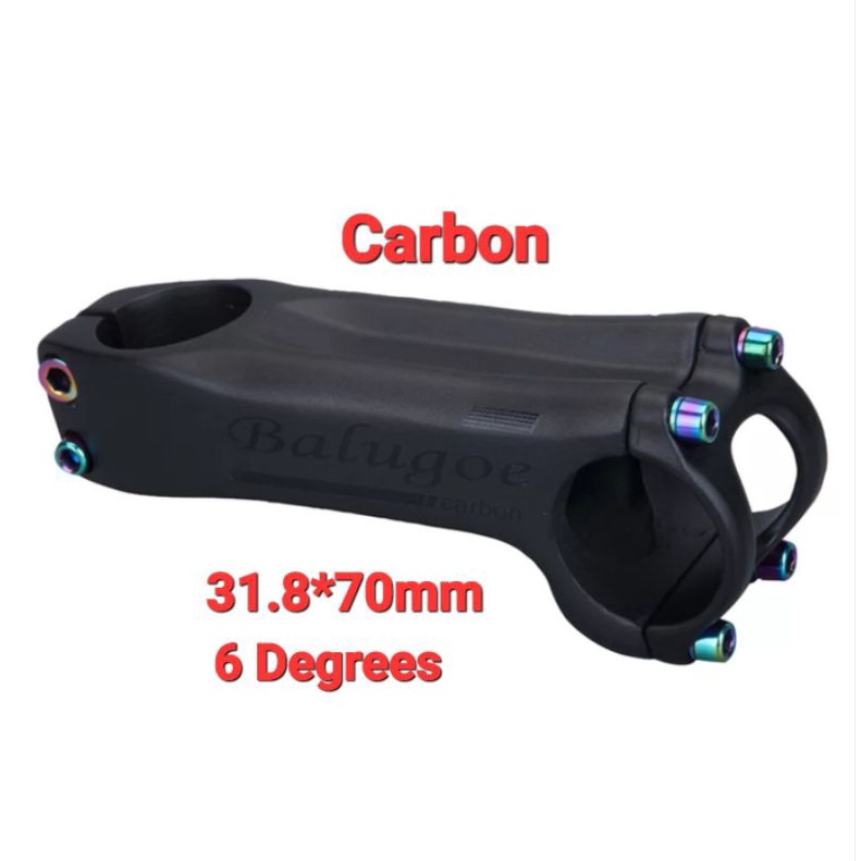 Balugoe Stem Carbon 7 cm 6 Derajat Stem Handlebar Sepeda Roadbike MTB