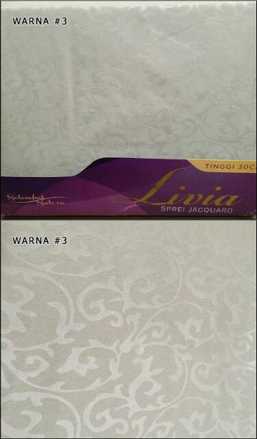 180x200 tinggi 30 cm Sprei LIVIA Bahan Jackguard dgn Teknologi Emboss 3D