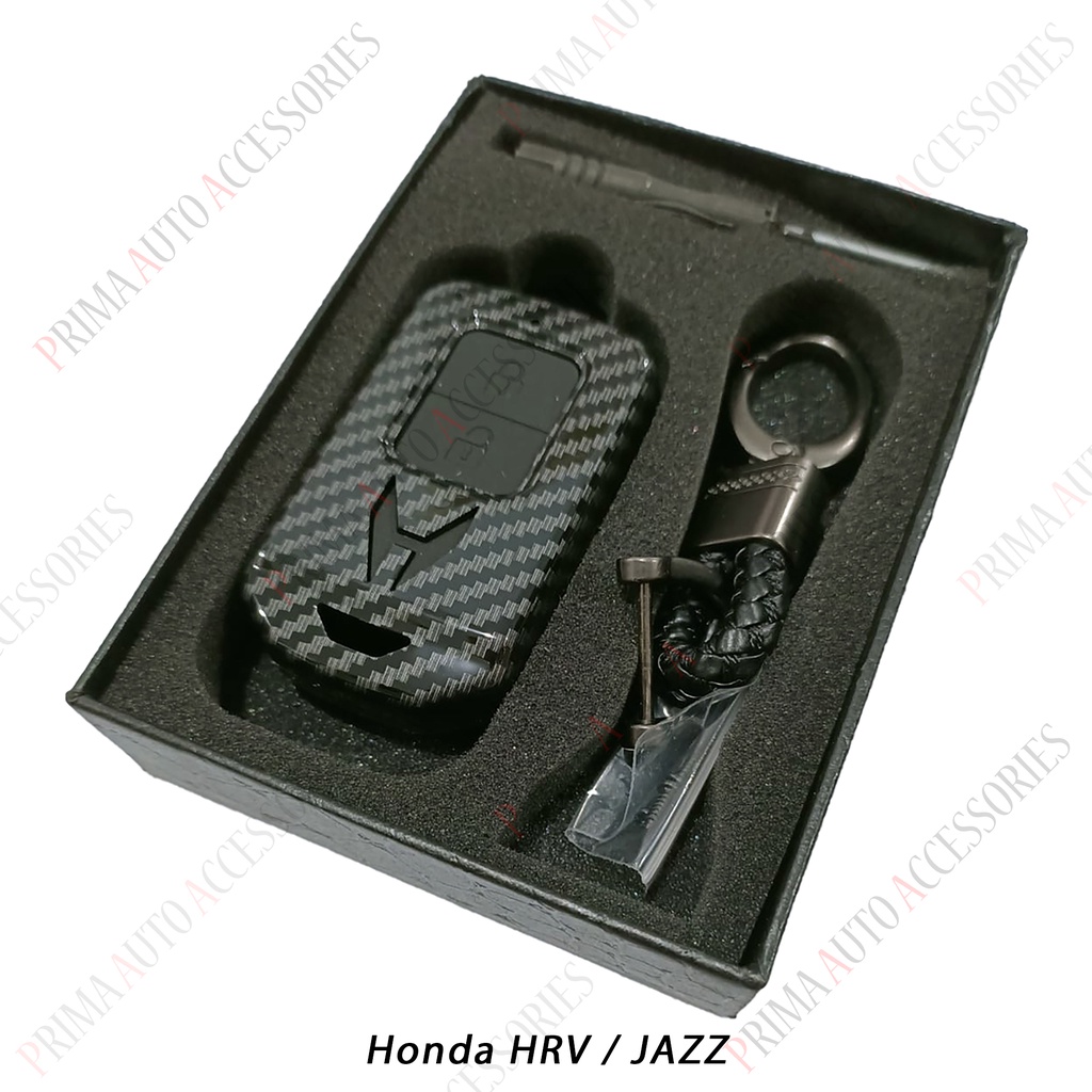 Casing Kunci Remote Mobil Carbon Fiber - HONDA HRV / JAZZ