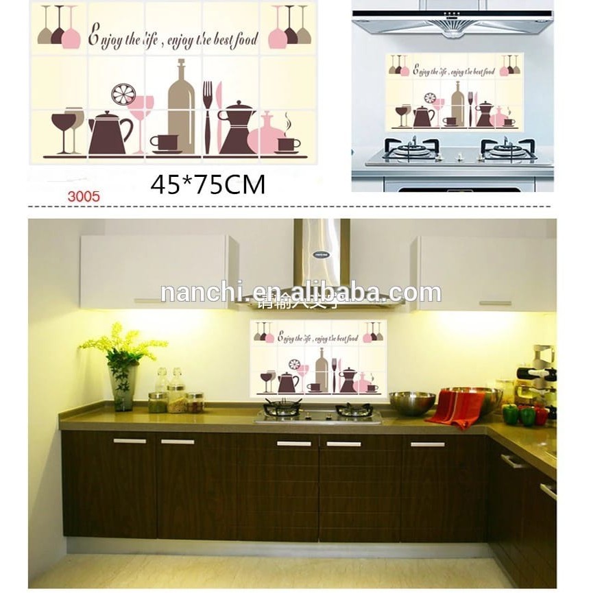 STIKER DINDING DAPUR/STIKER DINDING DAPUR RUANG MAKAN/STIKER DINDING DAPUR WALLPAPER ANTI MINYAK