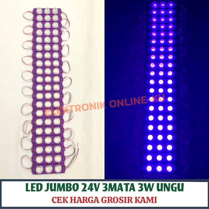 LAMPU LED JUMBO 24V 3MATA 3W UNGU