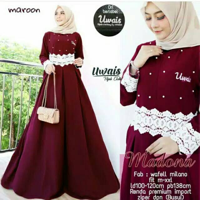 MADONA MAXY . GAMIS WANITA / DRESS MUSLIM / FASHION WANITA / FASHION MUSLIM .