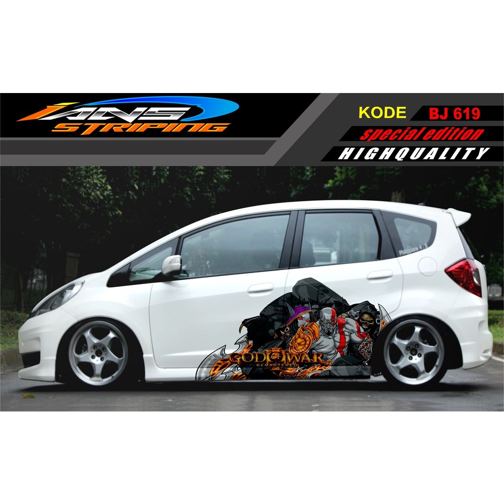 DECAL STICKER MOBIL JAZZ BRIO AVANZA SIGRA YARIS / STIKER VARIASI MOBIL / MODIF STICKER MOBIL 619