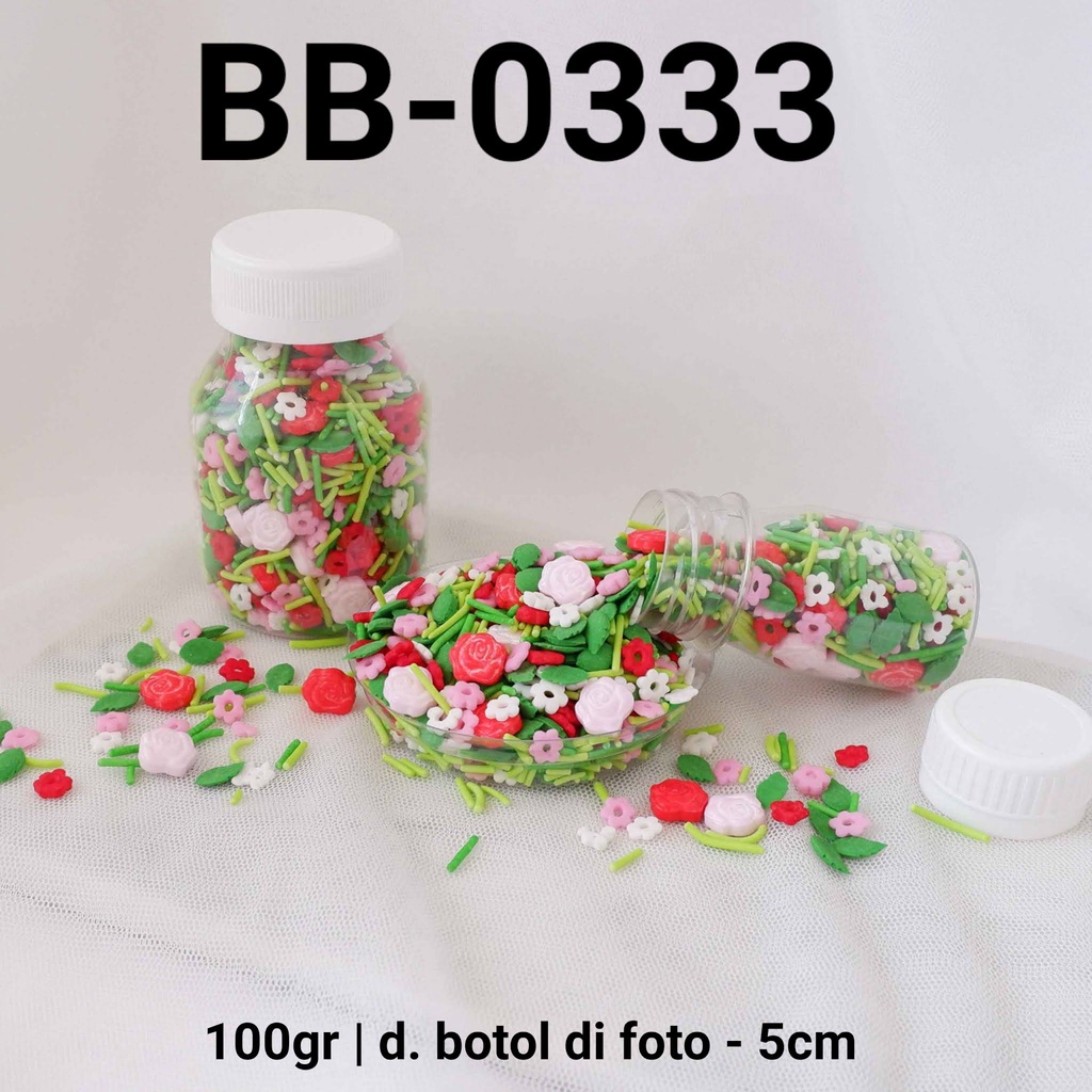 

BB-0333 Sprinkles sprinkle springkel 100gr daun bunga rumput taman yamama baking grosir murah sprinkles cake dekorasi mutiara trimit decoration story sprinklestory sprinklesstory sprinkle story yamama baking
