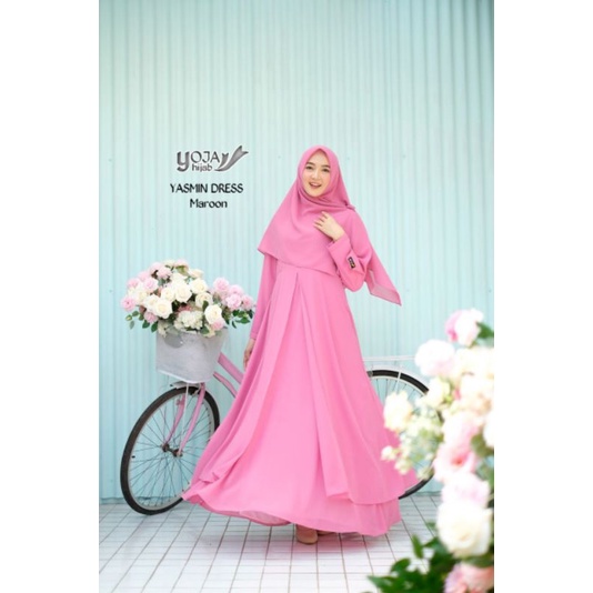 gamis ceruty yasmin set squere