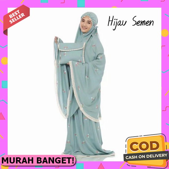 Mukena Travel Valerie All Size Khadijah Label, Mukena Traveling Dewasa, Mukenah Wanita Dewasa, Fashi