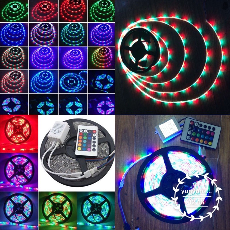 lampu natal / lampu tiduur SMD 3528 / strip led 5 meter + REMOTE + MODUL + ADAPTOR