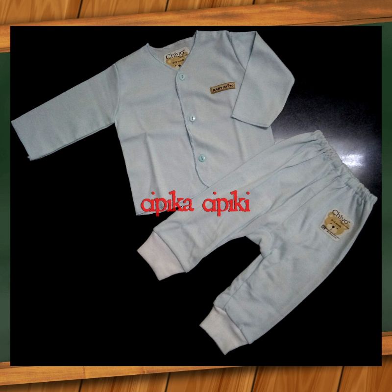 Chiyo setelan baju bayi panjang warna NB