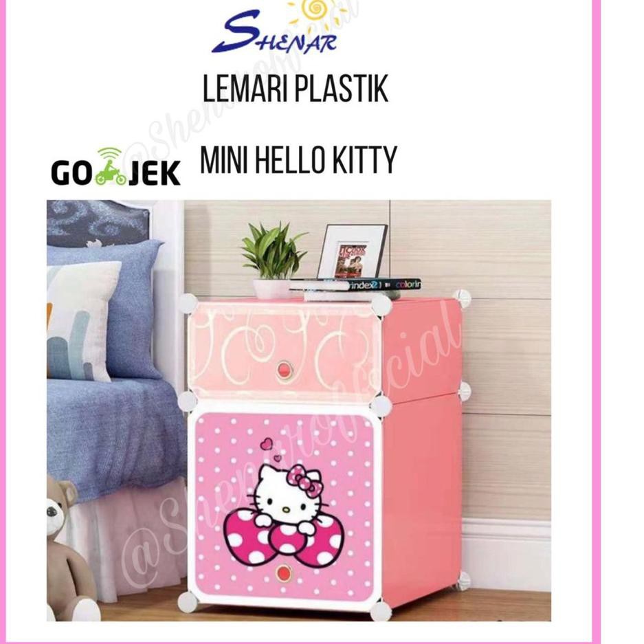 *dijaminr# LEMARI SISI RANJANG PLASTIK/LEMARI PAKAIAN PORTABLE (LEMARI PLASTIK MINI-DORAEMON),SHENAR
