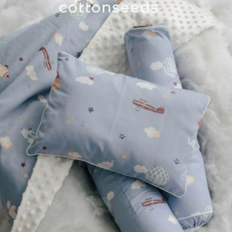 COTTONSEEDS Pillow Bolster Set Bantal Guling Bayi Cotton Seeds Baby